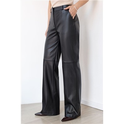 Прямые брюки из искусственной кожи VILATTE, 1227955
