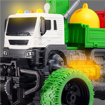 Машина "Мусорный гигант" 1:16 (свет, звук) в коробке (цвет зеленый)