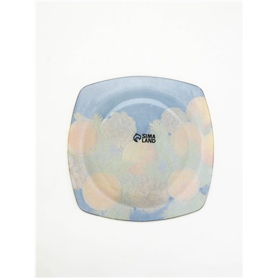 Тарелка новогодняя плоская «Апельсины», 20×20 см