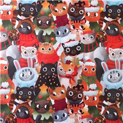 Бумага упаковочная крафтовая «Котики», 50×70 см