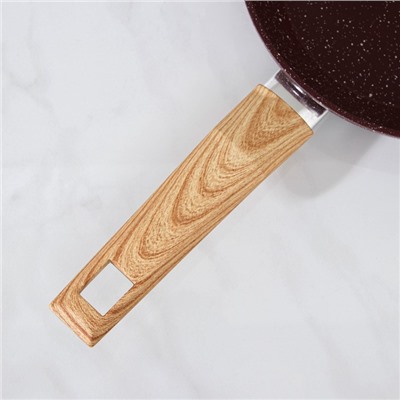 Сковорода Magistro Natural. Brown, d=24 см, кованый алюминий, ручка soft-touch, антипригарное покрытие, индукция, коричневая