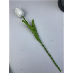 Тюльпан белый 35см, ЭКО силикон