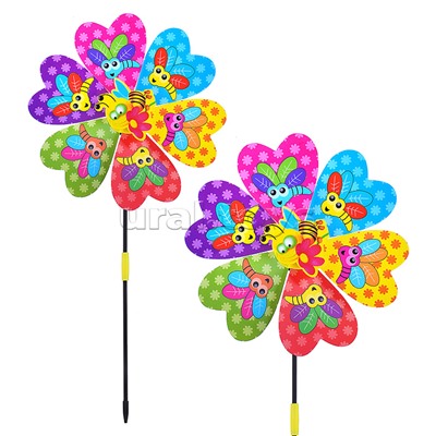 Ветерок "Цветок с насекомыми" 21*50см., в пакете