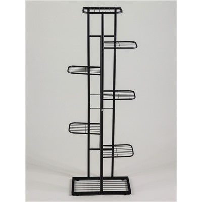 Подставка для цветов Greengo, 7 полок, 43×22×126 см, напольная, металл, чёрная