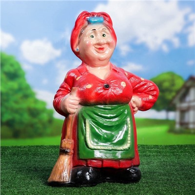 Садовая фигура из гипса «Тёща с метлой средняя», 59×25×40 см, МИКС