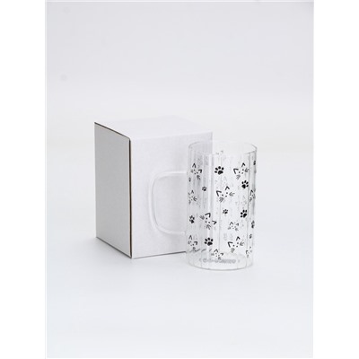 Кружка стеклянная «Кот», 350 мл