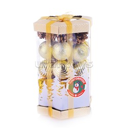 Набор новогодних украшений "Голден" в коробке