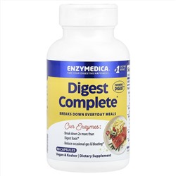Enzymedica, Digest, полная формула ферментов, 90 капсул