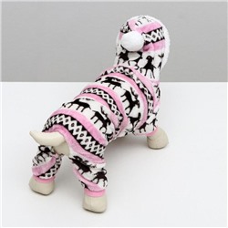 Комбинезон «Олени» с капюшоном, размер XXL (ДС 45 см, ОГ 55 см, ОШ 45 см), розовый