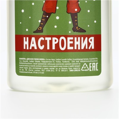 Новогодний подарочный набор косметики «Подарок для мужика», гель для душа и шампунь для волос, 2×370 мл, 18+, Чистое счастье
