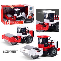 Машина "Каток" 1:43 ( сет,звук)  в коробке