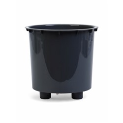 Кашпо для цветов Desert, 2.3 л, d=15.7 см, h=15.2 см, пластиковое, со вставкой, серое