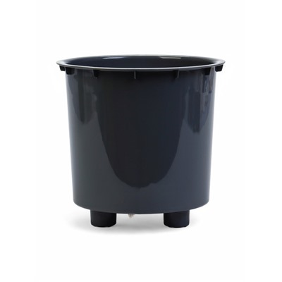 Кашпо для цветов Desert, 2.3 л, d=15.7 см, h=15.2 см, пластиковое, со вставкой, серое