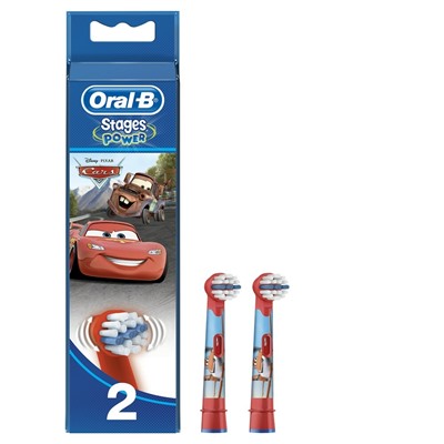 Насадки для ДЕТСКИХ электрических зубных щеток Oral-B Stages Kids Тачки (2 шт) (для мальчиков)