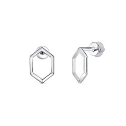 Серьги из серебра без вставки, В10-1070