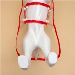 Дождевик для собак, размер L (ДС 30, ОГ 41-46, ОШ 42 см), красный