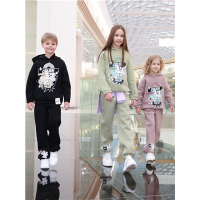 Толстовка (худи) детская MINAKU: CRUSH, чёрная, рост 122 см