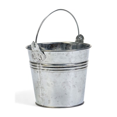 Декоративное кашпо для цветов «Ведёрко альма», 500 мл, d=10 см, h=9.4 см, металлическое