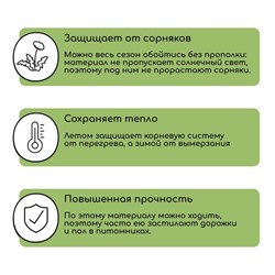 Агроткань застилочная, с разметкой, 5×3.2 м, плотность 100 г/м², полипропилен, Greengo, Эконом 50%