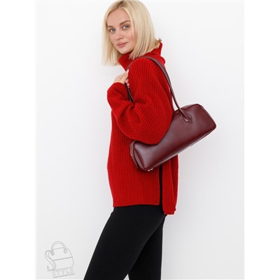 Сумка женская кожаная 6003LP burgundy Polina&Eiterou