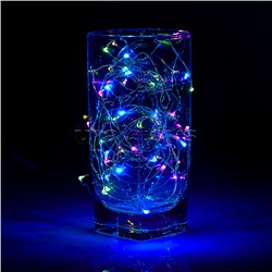 Электрогирлянда светодиодная Роса, 20 м, 200 ламп, USB, пульт, цветная