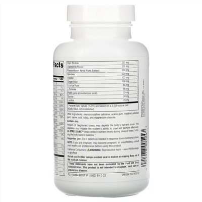 Source Naturals, Hi-Stress B&C, витамины B и C с травами, 120 таблеток