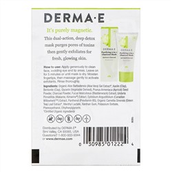 Derma E, очищающая маска с углем 2-в-1, 8,5 г (0,3 унции)