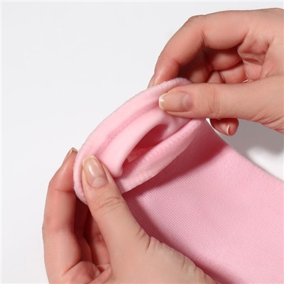 Носочки увлажняющие, с гелевыми вставками, ONE SIZE, нежно-розовые