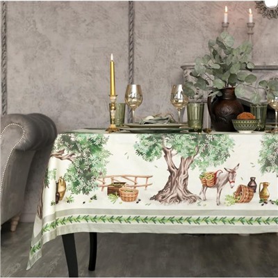 Скатерть Этель Olivia, 220×150 см, 100% хлопок, саржа 190 г/м²