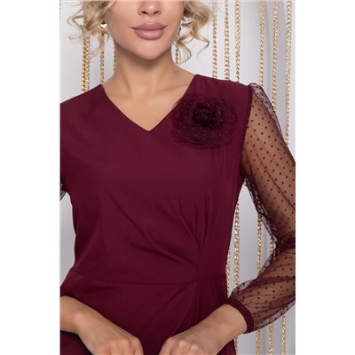 Платье Загадка ночи (бордовое) П12197-35