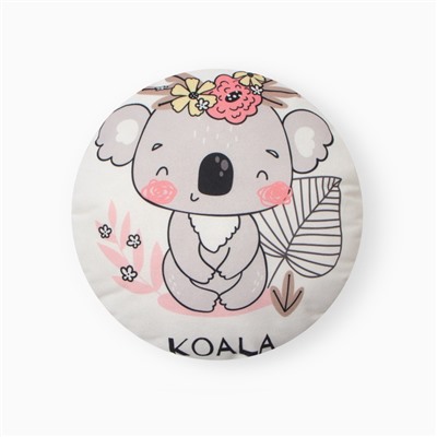 Подушка декоративная «Этель. Коала», d=30 см, велюр