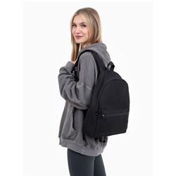 Рюкзак школьный на молнии, с карманом, размер 27×11×37 см, чёрный