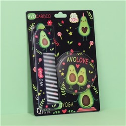 Подарочный набор «Авокадо», зеркало, расчёска