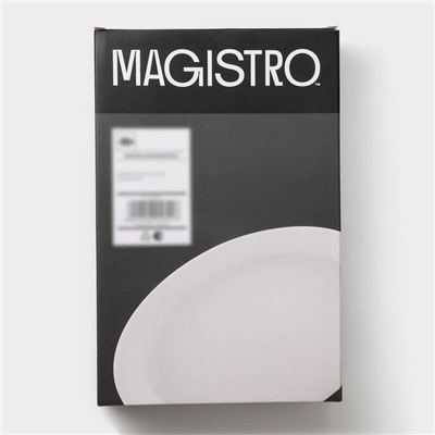 Форма для выпечки Magistro White gloss, 2.5 л, 34×22×6.5 см, жаропрочный фарфор, белая