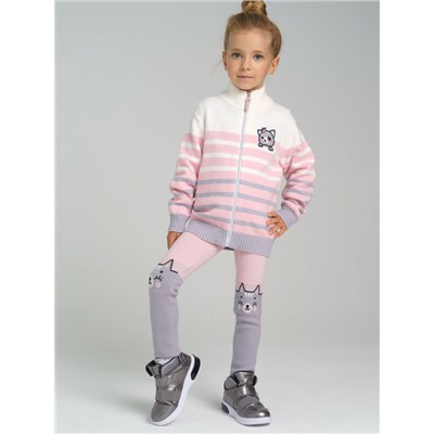 Кофта вязаная на молнии для девочки