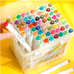 Набор скетч маркеров для рисования 80шт. двухсторонние