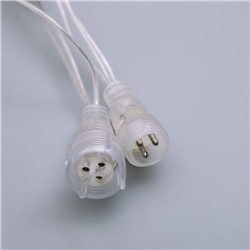 Гирлянда «Бахрома» 3 × 0.9 м, IP44, УМС, прозрачная нить, 232 LED, свечение жёлтое, 220 В