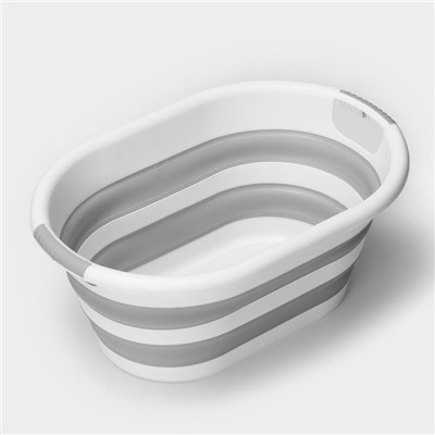 Таз складной «Флекс», 17.5 л, 33.5×49×6.5 см, смоки