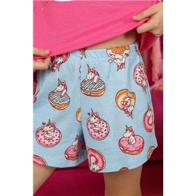 Пижама для девочки Единопончик-3 (Розово-голубой)