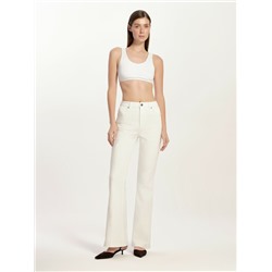 Flared CONTE CON-803 Джинсы клёш из eco-friendly денима молочного цвета