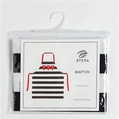 Фартук «Этель: Живи.Готовь:.Люби.» 70×60 см, 100% хлопок, саржа 190 г/м²