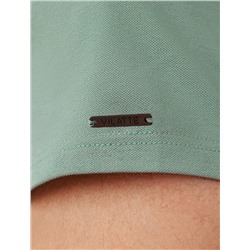 Футболка-поло из фактурного трикотажа