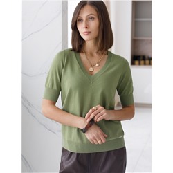 Джемпер тонкой вязки из вискозы с нейлоном