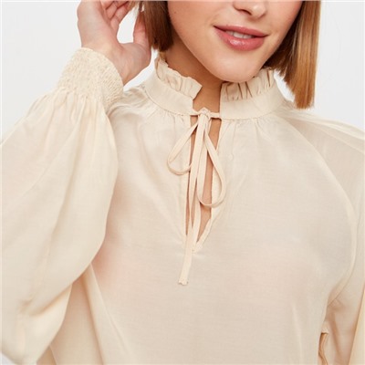 Блузка женская MINAKU: Enjoy, размер 44, цвет молочный