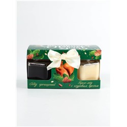 Подарочный набор новогодний «Сказочного Нового года»: гречишный мёд, крем-мёд с кедровым орехом