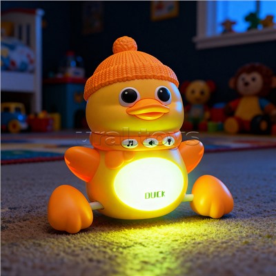 Игрушка интерактивная "Утёнок в шапочке" в коробке