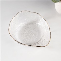 Салатник «Ракушка», 550 мл, 20.5×15×6 см, фигурный, стекло, прозрачный