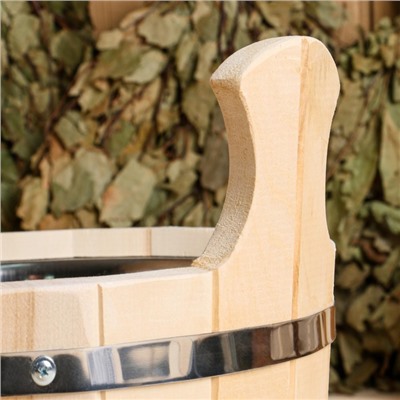 Шайка - таз для бани и сауны, 3 л, нержавеющая вставка, «Добропаровъ»