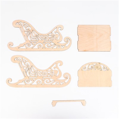 Сувенир "Сани" 31,5х15,5х16 см (набор 5 деталей)