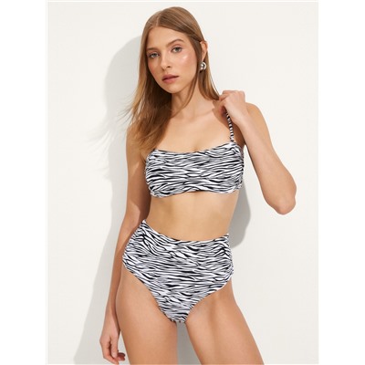 Купальник раздельный женский MINAKU, принт зебра, размер 42